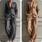 ⌛Uitverkoop ter gelegenheid van de lancering van de herfstcollectie – Casual damesblazer en -broek, tweedelig pak