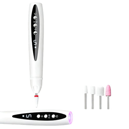 💅✨ 2-in-1 Elektrische Nagelfrees met UV-lamp – Draagbaar, Draadloos, Voor Permanente Salonmanicure Gewoon Thuis 💖🔋