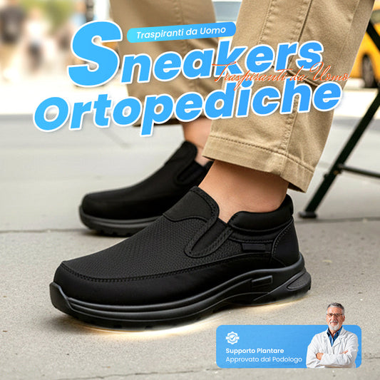 👟 NU 50% KORTING! ✨ Ademende orthopedische instapsneakers voor heren - met voetboogondersteuning en memory foam inlegzolen voor comfort de hele dag door 🏃‍♂️💨