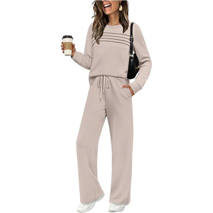 💥Uitverkoop 50% korting👗Dames casual set: top en broek met trekkoord