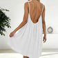 💃 Slim fit backless spaghetti-riem mini-jurk — schede-silhouet, medium stretch, ideaal voor een avondje uit