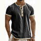 ⌛Tijdelijke aanbieding – Ademend Henley-shirt met korte mouwen voor heren