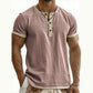 ⌛Tijdelijke aanbieding – Ademend Henley-shirt met korte mouwen voor heren