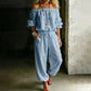 ✨ Elegante Dames Jumpsuit Met Off-Shoulder Design – Comfortabel, Stijlvol En Makkelijk Te Dragen