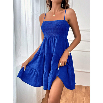 👗 Dames Mouwloze Gerimpelde Mini-jurk | 50% KORTING ⏰ Zomerdeal!