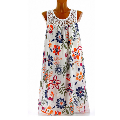 🏵️TIJDELIJK 50% KORTING! ✨Elegante mouwloze jurk met bloemenprint voor dames