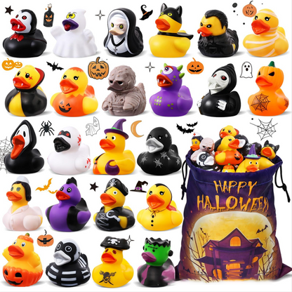 🦆 50% DE RÉDUCTION ! 🎃 Jouet de Bain Canard Halloween pour Enfants – PVC Souple – 6×5,5×5,5 cm – Adorable & Flottant for Bain & Fête