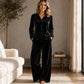 🍂 Fluwelen Loungeset voor Dames – Tweedelige Set met Comfortabele Pasvorm | Ideaal voor Vroege Herfst & Ontspannen Dagen
