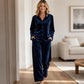 🍂 Fluwelen Loungeset voor Dames – Tweedelige Set met Comfortabele Pasvorm | Ideaal voor Vroege Herfst & Ontspannen Dagen