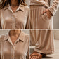 🍂 Fluwelen Loungeset voor Dames – Tweedelige Set met Comfortabele Pasvorm | Ideaal voor Vroege Herfst & Ontspannen Dagen