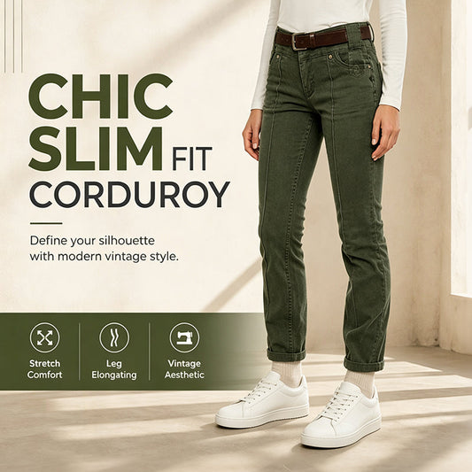 🔥 ⏰ LAATSTE KANS – 50% KORTING! 👖 Stijlvolle stretch corduroy‑broek voor dames