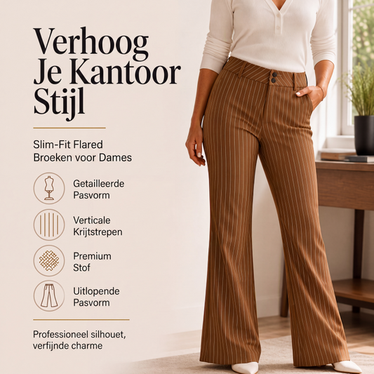 ⏰ LAATSTE KANS – 50% KORTING! 👖 Dames gestreepte wijde pantalon