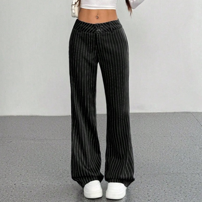 ⏰ LAATSTE KANS – 50% KORTING! 👖 Dames gestreepte wijde pantalon