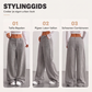 ✨ 50% KORTING! Casual wijde pijpen broek voor dames, ruimvallende pasvorm