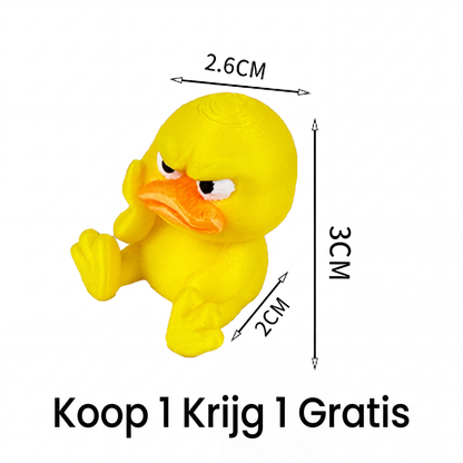 3D-geprint bureauaccessoire: boze gele eend