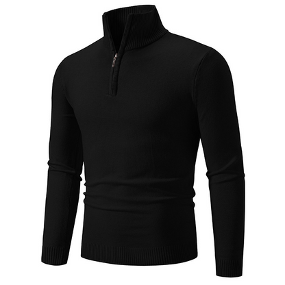 🔥 Tijdelijke Aanbieding ✨ Stijlvolle Herentrui met Kwartrits & Colkraag 👕 Warme Look, Comfortabele Pasvorm & Moderne Uitstraling