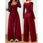 ✨ EEN MOEITELOZE TOTALE LOOK | Damesjumpsuit met vierkante halslijn en wijde pijpen -50 %