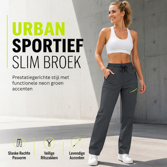 ✨ Nieuwe Collectie 👖 Dames Casual Sportbroek met Ritszakken 🏃 Comfortabele Pasvorm, Praktisch Design & Vrije Bewegingsruimte