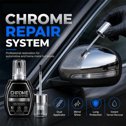 🚗🥳 HOT SALE 2026 🥳 💞 50,000+ SOLD! ✨🚗 Chrome Restoration Set – Removes Oxidation & Restores High-Gloss Metallic Finish | Premium Quality