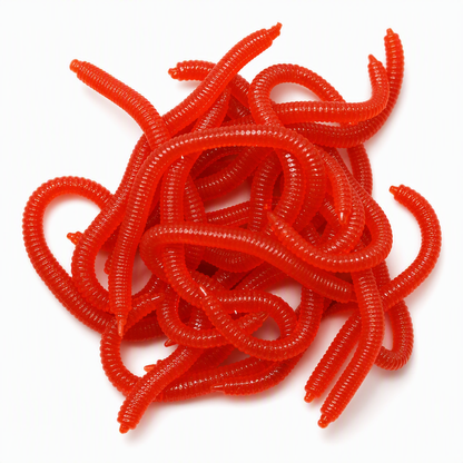 🎣 50% KORTING!  Zacht aas: regenworm – garnalenaroma, verpakking van 50/100 stuks ✨