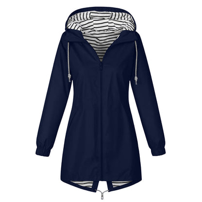 🌧️ Outdoor Favoriet ✨ Dames Waterdichte Jas met Capuchon – Bescherming tegen Regen & Comfortabele Pasvorm 🧥