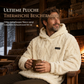 Heren winterhoodie met fleecevoering, jacquardpatroon, pullovertrui met lange mouwen voor casual gebruik en buitenactiviteiten