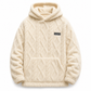 Heren winterhoodie met fleecevoering, jacquardpatroon, pullovertrui met lange mouwen voor casual gebruik en buitenactiviteiten