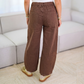 🔥Dames Premium Hoge‑Taille Wijde‑Pijpen Cropped Broek – Zacht, Vloeiend, Veelzijdige casual broek!