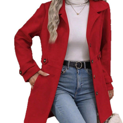 🔥Gratis verzending✈️🧥 Elegante Getailleerde Damesjas met Enkele Knopenrij – Klassieke Jas met Slanke Pasvorm & Tijdloze Stijl ✨