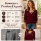 🌸 Nieuw Binnen – Elegant gebreid dames shirt met V-hals 👚 Contrasterende details, zachte pasvorm & stijlvolle dagelijkse look ✨
