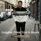 ⏰🔥 GRATIS VERZENDING!🔥MEER DAN 50.000 VERKOCHT!🧵 Heren set van graphic print trui en broek – gedurfde streetwearstijl. Ultiem comfort om te luieren of voor boodschappen👖
