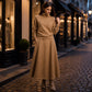 ✨ Elegante Knit Look 🤎 Dames Colshirt & Maxi Rok Set – Comfortabel, Vrouwelijk & Tijdloos
