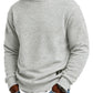 Heren Sweatshirt met Lange Mouwen, Jacquard en Ronde Hals, Losvallend Model, Verdikte Herfst/Winter Top, Ook in Maat Extra Groot
