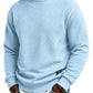 Heren Sweatshirt met Lange Mouwen, Jacquard en Ronde Hals, Losvallend Model, Verdikte Herfst/Winter Top, Ook in Maat Extra Groot