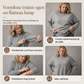 Dames casual losvallend rondhalslangelijkno truimet afhangende schouders, batwingmouwen en gerimpeld zijdesign