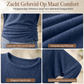 Dames casual losvallend rondhalslangelijkno truimet afhangende schouders, batwingmouwen en gerimpeld zijdesign