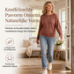 Dames casual losvallend rondhalslangelijkno truimet afhangende schouders, batwingmouwen en gerimpeld zijdesign