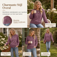 Dames casual losvallend rondhalslangelijkno truimet afhangende schouders, batwingmouwen en gerimpeld zijdesign