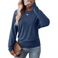 Dames casual losvallend rondhalslangelijkno truimet afhangende schouders, batwingmouwen en gerimpeld zijdesign
