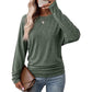 Dames casual losvallend rondhalslangelijkno truimet afhangende schouders, batwingmouwen en gerimpeld zijdesign